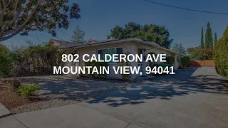 802 Calderon AVE MOUNTAIN VIEW Real Estate