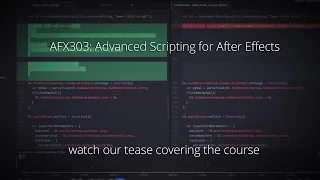Advanced Scripting for After Effects