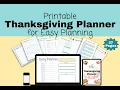 Printable Thanksgiving Planner for Easy Planning
