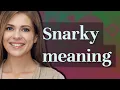 Snarky meaning of Snarky