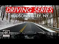 A Drive through Hudson Valley New York after a light Snowfall - GoPro