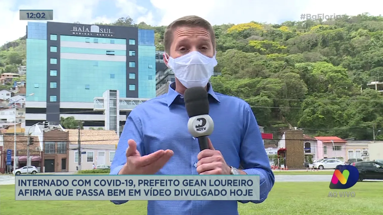 Internado com Covid-19, prefeito Gean Loureiro afirma que passa bem