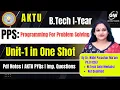 PPS Unit-1 ONE SHOT I By Dr Nidhi Parashar Ma am I Gateway Classes I AKTU
