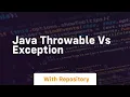 java throwable vs exception