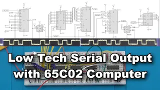 Serial output circuit connected to 6502 computer