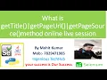 What is getTitle getPageUrl getPageSource Selenium online Live Session