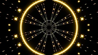 Flickering Yellow Lights Tunnel for Music Visualization Motion Graphic Art Background 4K Loop