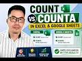COUNT vs COUNTA in Excel Google Sheets Beginner Friendly Tutorial