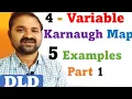 Four Variable Karnaugh Map Part 1 4 - Variable K-Map Simplification of Boolean Expressions