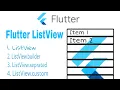 Flutter - Listview ListView builder Listview separate Listview custom