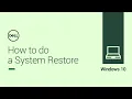 How to Restore Windows 10 Dell Tech Support