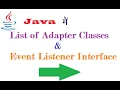 List of Adapter Classes in Java