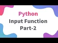 Using Input Function Part-2 Class 11 12 IP Informatics Practices Python