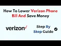 How To Lower Verizon Phone Bill And Save Money