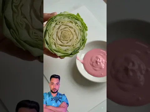 Combine gouache paint and cabbage and a work of art emerges 😱 #lifehack