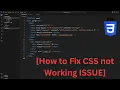 How to fix CSS not working issue in HTML