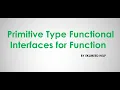 Primitve Type Functional Interfaces for Function part 2
