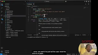 Week 4 Lesson 3 - Python error handling and raising exceptions