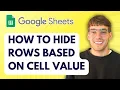How to Hide Rows in Google Sheets Based on Cell Value 2026 Full Guide