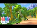 Download Lagu Here comes the dinosaurs 🦖 | Dinosaur Song for Kids | HeyKids Nursery Rhymes