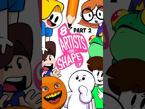 PART TWO! 8 YouTube Artists All Draw One Shape 🤯