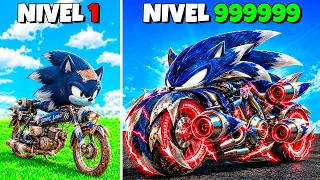 DE MOTO de SONIC LOBO NIVEL 1 a NIVEL 1.000.000 en GTA 5 !! (Sonic Movie mod)