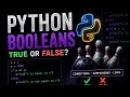 PYTHON boolean statements true or false