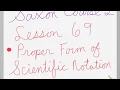 Saxon Course 2 Lesson 69