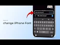 How to Change Font Style on iPhone iOS 18
