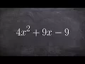Learn How to Factor a Trinomial in Your Head When a is not Equal to One