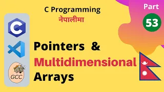 Pointers and Multidimensional Arrays Relationship C Programming Tutorial in Nepali