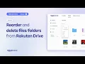 Reorder and delete files and folders from Rakuten Drive Rakuten Drive Guide