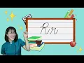 Learning Cursive Writing Letter Rr