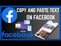 How To Copy And Paste Text On Facebook