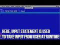 QBASIC print your name using INPUT keyword