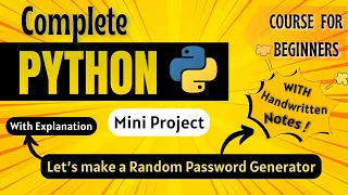 Let s make a Random Password Generator Mini Project Python Full course for Beginners