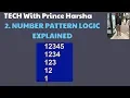 2 Number patterns in java - Program to print number pattern with for loop