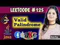 Valid Palindrome LeetCode problem 125 Top 150 interview question series