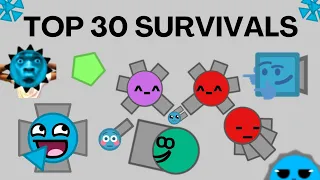 BEST 30 SURVIVALS IN DIEP IO