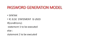 python code for password generation and eligibility for voting using if else statement