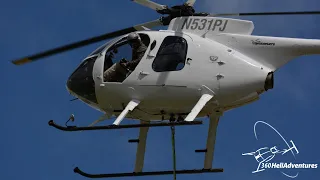 MD530F powerline helicopter work - Precision flying in Oakdale, CA