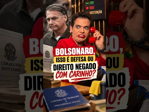 BOLSONARO, ISSO É DEFESA OU DIREITO NEGADO COM CARINHO?