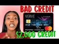2 000 Credit Card With Bad Credit Verve Credit Card Double Your Limit Rickita