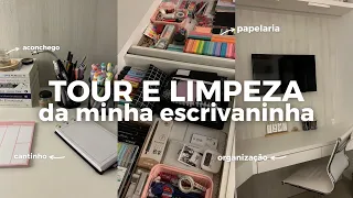 tour limpeza e organiza o da minha escrivaninha