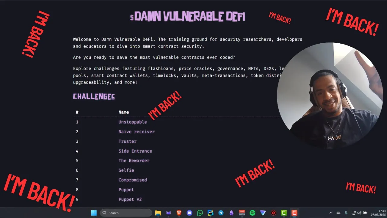 Introduction - Damn Vulnerable Defi v4