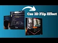 CSS 3D Image Flip Hover Effect 2 minute css hover effect