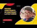 How to fix missing constrains in constrain layout error in android studio