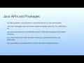 Java APIs and Packages Lecture 03 Java Tools and Resources