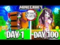 I Survived 100 DAYS as NEZUKO in Demon Slayer Minecraft