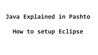 19 Eclipse Setup for Java